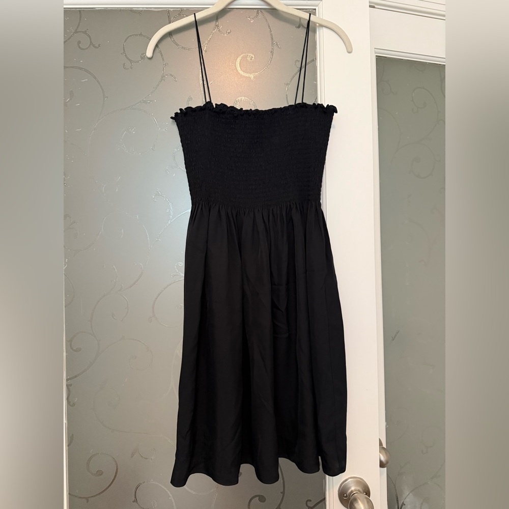 Theory Black Spaghetti Strap Sundress